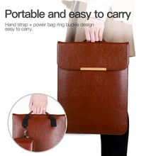 Load image into Gallery viewer, 13.3 inch Laptop 2 in 1 PU Leather Sleeve Liner Bag with Mouse Storage Bag
