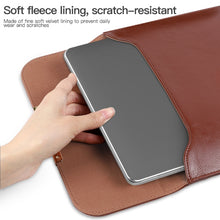 Load image into Gallery viewer, 13.3 inch Laptop 2 in 1 PU Leather Sleeve Liner Bag with Mouse Storage Bag
