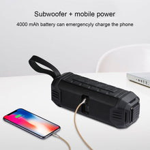 Load image into Gallery viewer, awei Y280 IPX4 Bluetooth Speaker Power Bank with Enhanced Bass, Built-in Mic, Support FM / USB / TF Card / AUX