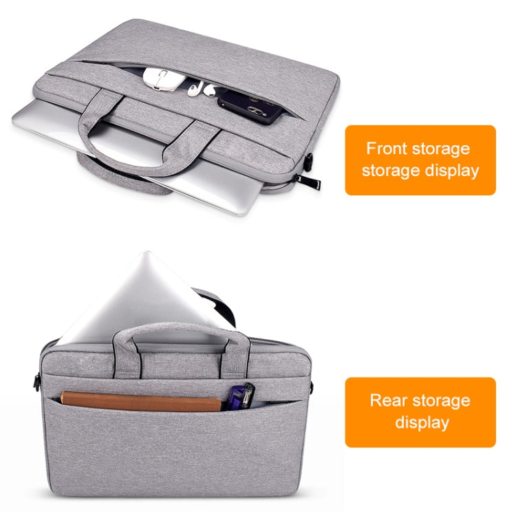 ST03S 15.6 inch Double Side Pockets Wearable Oxford Cloth Soft Handle Portable Laptop Tablet Bag, 15.6 inch Black, 15.6 inch Pink, 15.6 inch Grey, 15.6 inch Deep Space Gray, 15.6 inch Navy Blue