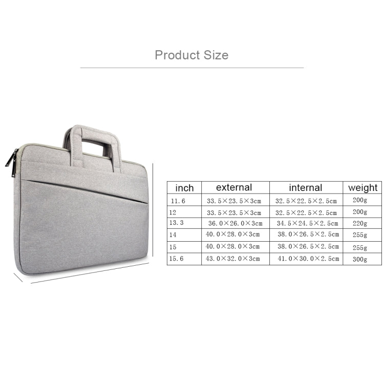 ST03S 15.6 inch Double Side Pockets Wearable Oxford Cloth Soft Handle Portable Laptop Tablet Bag, 15.6 inch Black, 15.6 inch Pink, 15.6 inch Grey, 15.6 inch Deep Space Gray, 15.6 inch Navy Blue
