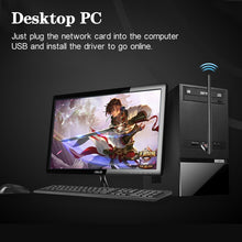 Load image into Gallery viewer, 600Mbps 2.4GHz + 5Hz AC Dual Band USB WIFI Adapter with Antenna