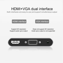 Load image into Gallery viewer, USB-C / Type-C to HDMI /VGA /USB 3.0 /PD Converter