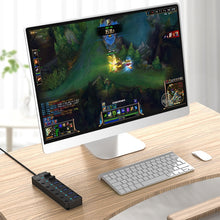 Load image into Gallery viewer, 7 Ports USB 3.0 High Speed Multi Hub Expansion with Switch for PC &amp; Laptop, Hub Expansion
