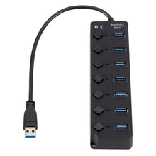 Load image into Gallery viewer, 7 Ports USB 3.0 High Speed Multi Hub Expansion with Switch for PC &amp; Laptop, Hub Expansion