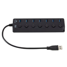 Load image into Gallery viewer, 7 Ports USB 3.0 High Speed Multi Hub Expansion with Switch for PC &amp; Laptop, Hub Expansion