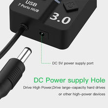 Load image into Gallery viewer, 7 Ports USB 3.0 High Speed Multi Hub Expansion with Switch for PC &amp; Laptop, Hub Expansion