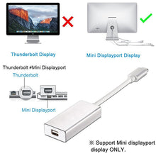 Load image into Gallery viewer, USB-C / Type-C 3.1 Male to Mini DP Female HD Converter, Length: 12cm