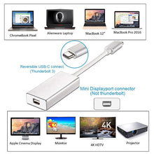 Load image into Gallery viewer, USB-C / Type-C 3.1 Male to Mini DP Female HD Converter, Length: 12cm