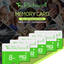 Load image into Gallery viewer, Richwell 16GB High Speed Class 10 Micro SD(TF) Memory Card, 16GB