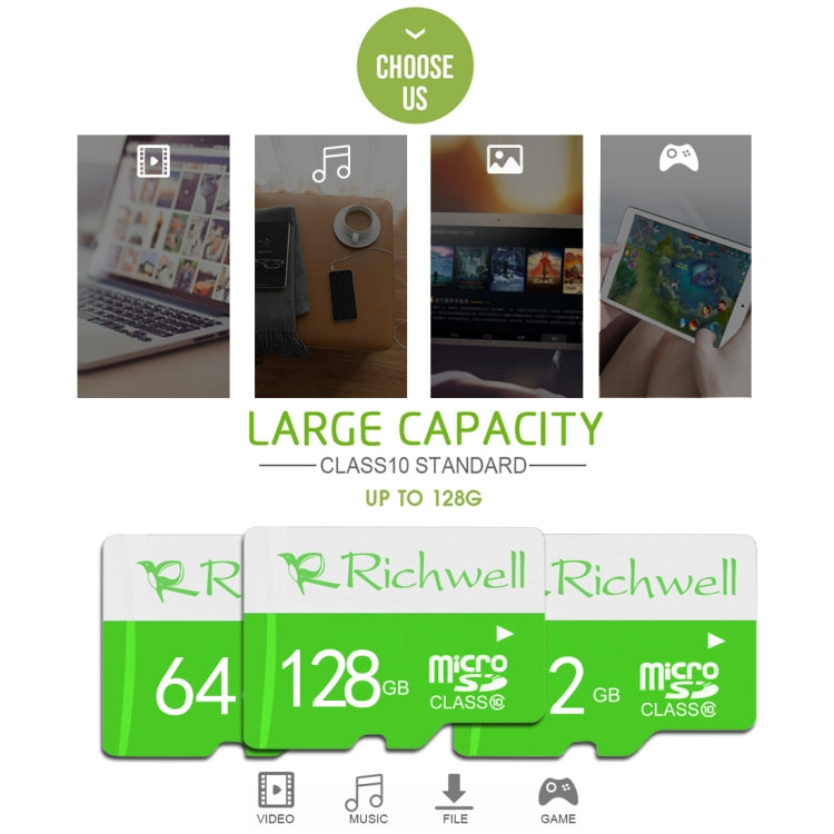 Richwell 16GB High Speed Class 10 Micro SD(TF) Memory Card, 16GB