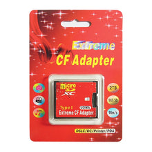 Load image into Gallery viewer, Micro SD to CF Compact Flash Memory Card Adapter, 1-Socket, 1-Socket