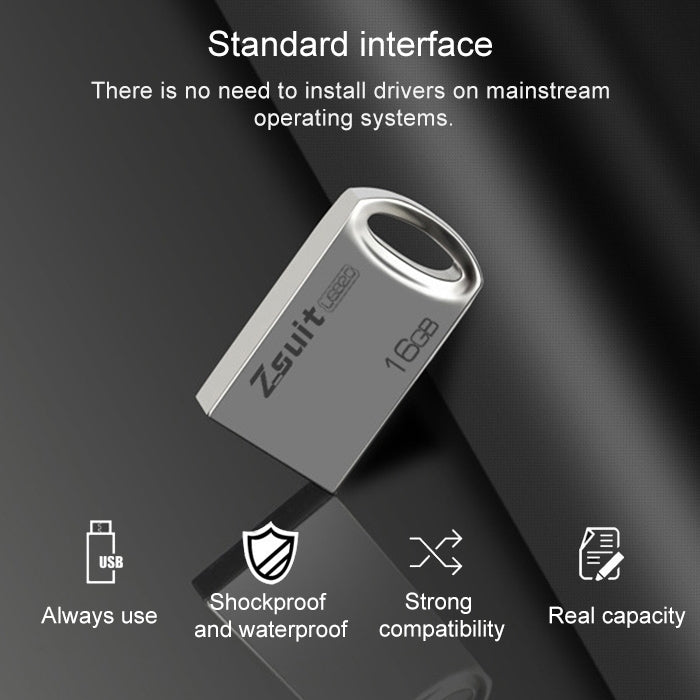 Zsuit 16GB USB 2.0 Mini Metal Ring Shape USB Flash Disk, 16GB USB 2.0