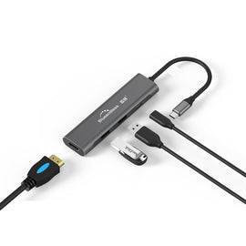 Blueendless 4 In 1 Multi-function Type-C / USB-C to HDMI + PD + Dual USB 3.0 HUB Expansion Dock, 4 In 1 HDMI + PD + Dual USB 3.0