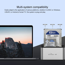Load image into Gallery viewer, Blueendless 2.5 / 3.5 inch SATA USB 3.0 2 Bay Offline Copy Hard Drive Dock