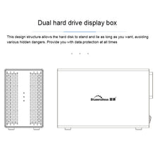 Load image into Gallery viewer, Blueendless USB-B Interface 3.5 inch 2 Bay RAID Combination Array HDD External Enclosure, USB-B