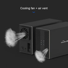 Load image into Gallery viewer, Blueendless USB-B Interface 3.5 inch 2 Bay RAID Combination Array HDD External Enclosure, USB-B