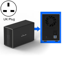 Load image into Gallery viewer, Blueendless USB-B Interface 3.5 inch 2 Bay RAID Combination Array HDD External Enclosure, USB-B