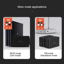Load image into Gallery viewer, Blueendless Type-C / USB-C Interface 3.5 inch 2 Bay RAID Combination Array HDD External Enclosure, Type-C