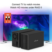 Load image into Gallery viewer, Blueendless Type-C / USB-C Interface 3.5 inch 2 Bay RAID Combination Array HDD External Enclosure, Type-C