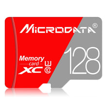 Load image into Gallery viewer, MICRODATA 128GB Class10 Red and Grey TF(Micro SD) Memory Card, 128GB