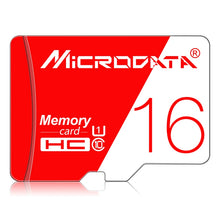 Load image into Gallery viewer, MICRODATA 16GB High Speed U1 Red and White TF(Micro SD) Memory Card, 16GB