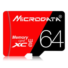 Load image into Gallery viewer, MICRODATA 64GB High Speed U3 Red and Black TF(Micro SD) Memory Card, 64GB