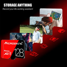 Load image into Gallery viewer, MICRODATA 64GB High Speed U3 Red and Black TF(Micro SD) Memory Card, 64GB