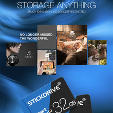 Load image into Gallery viewer, STICKDRIVE 128GB High Speed U3 Blue and Black TF(Micro SD) Memory Card, 128GB