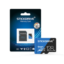 Load image into Gallery viewer, STICKDRIVE 128GB High Speed U3 Blue and Black TF(Micro SD) Memory Card, 128GB