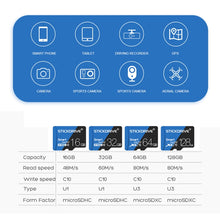 Load image into Gallery viewer, STICKDRIVE 128GB High Speed U3 Blue and Black TF(Micro SD) Memory Card, 128GB