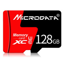 Load image into Gallery viewer, MICRODATA 128GB U3 Red and Black TF(Micro SD) Memory Card, 128GB