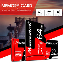 Load image into Gallery viewer, MICRODATA 128GB U3 Red and Black TF(Micro SD) Memory Card, 128GB