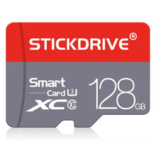Load image into Gallery viewer, STICKDRIVE 128GB U3 Red and Grey TF(Micro SD) Memory Card, 128GB