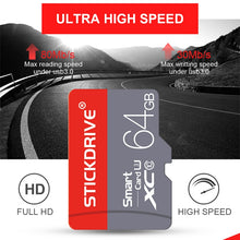 Load image into Gallery viewer, STICKDRIVE 128GB U3 Red and Grey TF(Micro SD) Memory Card, 128GB