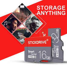 Load image into Gallery viewer, STICKDRIVE 128GB U3 Red and Grey TF(Micro SD) Memory Card, 128GB
