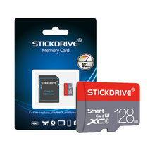 Load image into Gallery viewer, STICKDRIVE 128GB U3 Red and Grey TF(Micro SD) Memory Card, 128GB