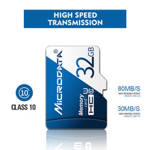 Load image into Gallery viewer, MICRODATA 16GB U1 Blue and White TF(Micro SD) Memory Card, 16GB
