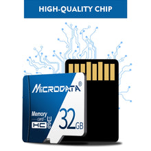 Load image into Gallery viewer, MICRODATA 16GB U1 Blue and White TF(Micro SD) Memory Card, 16GB