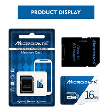Load image into Gallery viewer, MICRODATA 16GB U1 Blue and White TF(Micro SD) Memory Card, 16GB