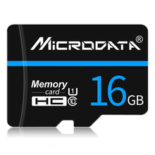 Load image into Gallery viewer, MICRODATA 16GB U1 Blue Line and Black TF(Micro SD) Memory Card, 16GB