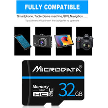 Load image into Gallery viewer, MICRODATA 32GB U1 Blue Line and Black TF(Micro SD) Memory Card, 32GB