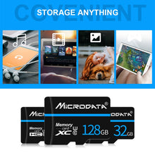 Load image into Gallery viewer, MICRODATA 32GB U1 Blue Line and Black TF(Micro SD) Memory Card, 32GB
