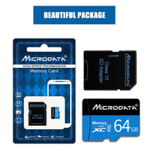 Load image into Gallery viewer, MICRODATA 64GB U3 Blue and Black TF(Micro SD) Memory Card, 64GB