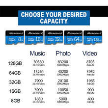 Load image into Gallery viewer, MICRODATA 64GB U3 Blue and Black TF(Micro SD) Memory Card, 64GB