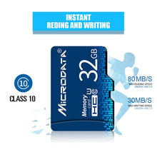 Load image into Gallery viewer, MICRODATA 16GB U1 Blue TF(Micro SD) Memory Card, 16GB