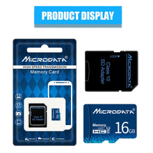Load image into Gallery viewer, MICRODATA 16GB U1 Blue TF(Micro SD) Memory Card, 16GB