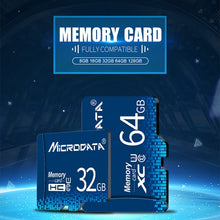 Load image into Gallery viewer, MICRODATA 16GB U1 Blue TF(Micro SD) Memory Card, 16GB