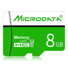 Load image into Gallery viewer, MICRODATA 8GB U1 Green and White TF(Micro SD) Memory Card, 8GB