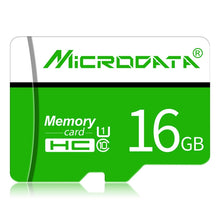 Load image into Gallery viewer, MICRODATA 16GB U1 Green and White TF(Micro SD) Memory Card, 16GB